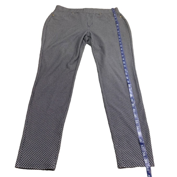 MICHAEL Michael Kors Blue Gingham
Ankle Pants Navy & White Stretch Size L !! - Picture 4 of 14